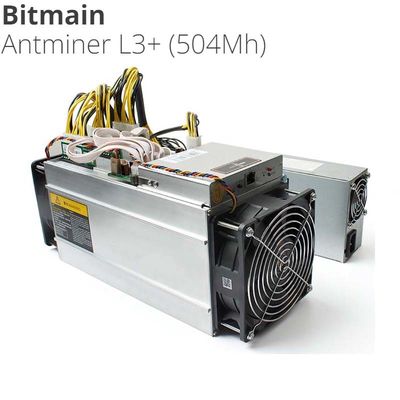 DOGECOIN Antminer L3+ 504m Asic中佐抗夫機械Scrypt 800W Litecoinの総督の硬貨の採鉱用具