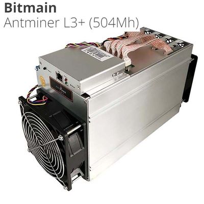 DOGECOIN Antminer L3+ 504m Asic中佐抗夫機械Scrypt 800W Litecoinの総督の硬貨の採鉱用具